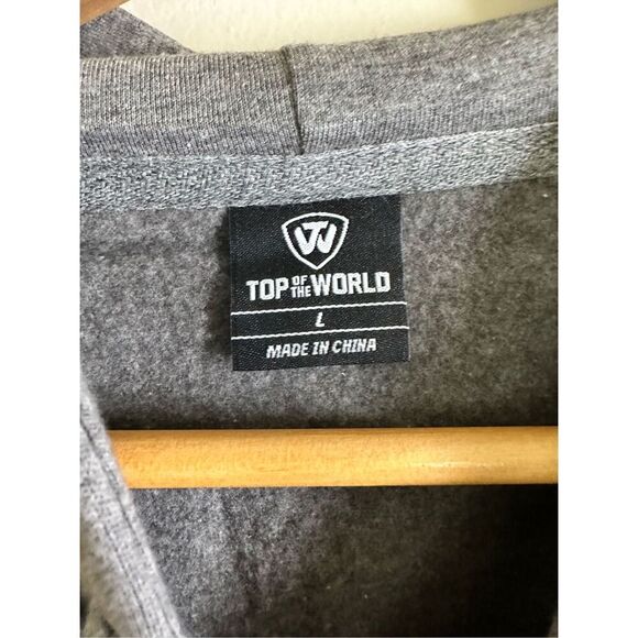 Pennsylvania State Gray Sewn In Logo Zip Ip Hoodie Sweatshirt Size Large New - Picture 4 of 7